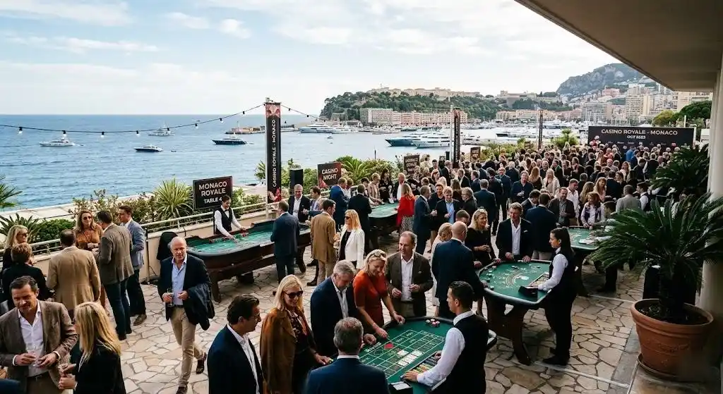 Exclusive offline place intended for organizing events, offering paid reservations for gambling sessions (roulette, poker, blackjack) purely for entertainment purposes